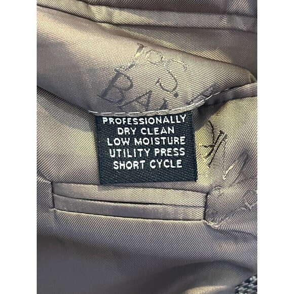 Jos A Banks Signature Gold Sports Coat Mens 39R Houndstooth Silk Wool Old Money - Picture 12 of 16